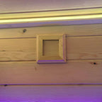 Custom - made pointed - roof redwood electric sauna. It is environmentally friendly and easy to operate, suitable for hotels and villas.