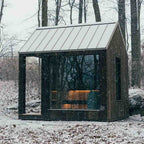 Modern and stylish pitched - roof sauna room, equipped with high - end red cedar, featuring a private space for far - infrared spa experience, along with control panel accessories.