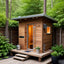 Environment - friendly 2 - person indoor square - shaped sauna room / sauna house. This compact customized sauna cabin is suitable for indoor use and comes with various accessories.