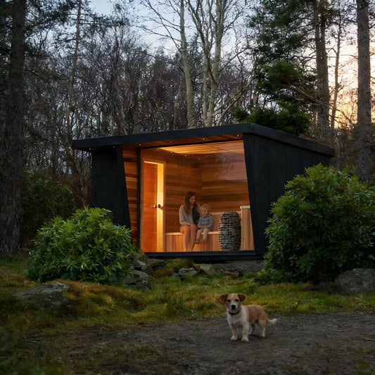 Full‑View Outdoor Infrared Multi‑Person Wooden Sauna