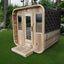 Wholesale outdoor barrel - shaped saunas for 1 - 2 people, made of red cedar from far - away factories and Canadian cedar, suitable for family use.